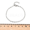 304 Stainless Steel Link Chain Bracelets for Women Men BJEW-A050-02P-01-2