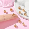 SHEGRACE Brass Micro Pave Clear Cubic Zirconia European Beads XGRQ4G529-685G-4