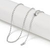 Rack Plating Brass Ball Chain Necklaces for Women NJEW-K382-12A-P-1