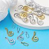 20Pcs 2 Colors Tibetan Style Alloy Hook and Eye Clasps FIND-YW0003-89-5