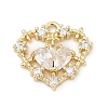 Brass Micro Pave Cubic Zirconia Pendants KK-Z094-01G-01-1