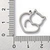 Anti-Tarnish 304 Stainless Steel Pendants STAS-S149-01P-3
