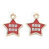 Alloy Enamel Pendants ENAM-G235-14G-05-1