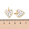 304 Stainless Steel Enamel Pendants STAS-P380-62G-3