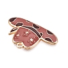 Rack Plating Alloy Enamel Pendants ENAM-N056-381KCG-02-2