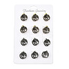 12Pcs 2 Colors Snake Alloy Brooches for Backpack Clothes JEWB-A033-06-1