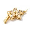 Rack Plating Brass Micro Pave Cubic Zirconia Pendants KK-U022-13A-G-2