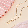 304 Stainless Steel Letter Pendant Necklaces NJEW-LP0001-53U-G-3