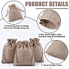 Polyester Imitation Burlap Packing Pouches Drawstring Bags ABAG-BBC0001-02A-01-6