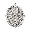 Tibetan Style Pendant Cabochon Settings TIBEP-G007-AS-2