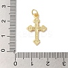 Rack Plating Brass & Cubic Zirconia Pendants KK-L216-054G-02-3