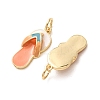 Brass Enamel Pendants X-KK-B026-25G-2