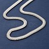 8MM 304 Stainless Steel Flat Snake Chain Necklaces NJEW-P338-09P-2