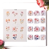 Flower Pattern Polymer Clay Earrings Water Transfer Paper LS-PW-WG76974-03-1
