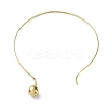304 Stainless Steel Round Ball Pendant Choker Necklaces LS-NJEW-D058-01G-3