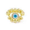 Natural Shell Evil Eye Open Cuff Ring RJEW-I091-06G-2