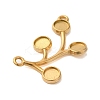 Ion Plating(IP) 304 Stainless Steel Pendant Cabochon Settings STAS-N103-72G-2