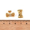304 Stainless Steel Micro Pave Clear Cubic Zirconia Stud Earrings EJEW-I318-01G-02-5