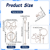 10Pcs Alloy Keychain Clasps KEYC-SC0001-80B-2