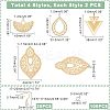 DIY Filigree Dangle Earring Making Kit DIY-UN0003-34-5