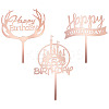 3Pcs 3 Styles Acrylic Cake Toppers FIND-TA0010-38A-1