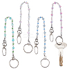 4Pcs Glass Beads Keychain KEYC-NB00026-1