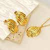 304 Stainless Steel Pendant Necklaces & Stud Earrings FS-WG14082-06-2