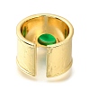 Rack Plating Brass Micro Pave Cubic Zirconia Open Cuff Rings for Women RJEW-M022-29G-2