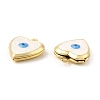 Brass Enamel Locket Pendants KK-E075-05G-01-3