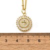 Brass Clear Cubic Zirconia Pendant Necklaces for Women LS-NJEW-A039-02E-G-5