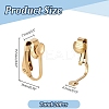 20Pcs Ion Plating(IP) 304 Stainless Steel Clip-on Earring Findings STAS-AR0002-53G-2