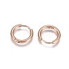 304 Stainless Steel Huggie Hoop Earrings EJEW-G272-02-10mm-RG-2