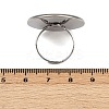 304 Stainless Steel Cuff Ring Components STAS-D372-06P-09-3
