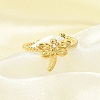 304 Stainless Steel Crystal Rhinestone Cuff Rings for Women LS-RJEW-G338-02G-3