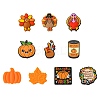 20Pcs 10 Styles Thanksgiving Day Themed Silicone Beads Sets SIL-CJ0002-88-1