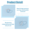 1 Pair 925 Sterling Silver Heart Cuff Earrings for Women EJEW-HS0001-04-4