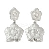 304 Stainless Steel Dangle Stud Earrings EJEW-G423-14P-3