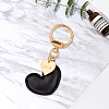1Pc Imitation Leather Heart Keychain KEYC-CL0001-14A-6