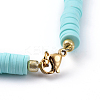Handmade Polymer Clay Heishi Beads Choker Necklaces NJEW-JN02446-03-3