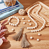 180Pcs Round Natural Unfinished Wood Beads DIY-CA0002-56-4