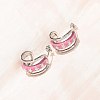 Rack Plating Brass Enamel Stud Earrings KK-CBAB1AF-38B-P-4