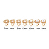Brass Micro Pave Clear Cubic Zirconia Cuff Ring Components KK-G551-06G-4