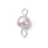 16Pcs 2 Colors Natural Cultured Freshwater Pearl Potato Connector Charms PALLOY-JF04663-4