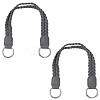 2Pcs Braided PU Leather Handles PURS-CL0001-18B-7