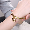 Exquisite Brass Heart Charm Bangles For Women BJEW-BB14487-5
