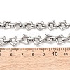 304 Stainless Steel Rhombus Link Chain Necklaces for Women Men NJEW-F363-02P-5