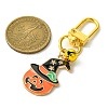 Halloween Theme Alloy Enamel Pendant Decorations HJEW-JM00981-3