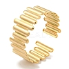 Ion Plating(IP) Exaggerated 304 Stainless Steel Cuff Bangles for Women BJEW-P331-04G-1