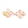 Baking Paint Transparent Glass Bead Caps DGLA-N014-04A-2