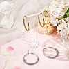 2 Pairs 2 Colors 304 Stainless Steel Mesh Chains Hoop Earrings EJEW-BBC0001-73C-4